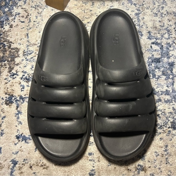 Ugg Sport Yeah Black Rubber Slip-On Sandals Size 10 - Picture 3 of 10